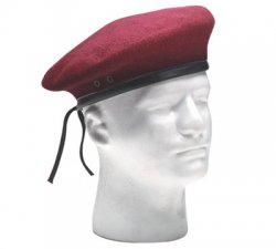 ULTRA FORCE G.I. STYLE WOOL MAROON BERET