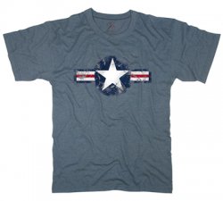 Amerikansk VINTAGE ARMY AIR CORPS Light blue T-Shirt