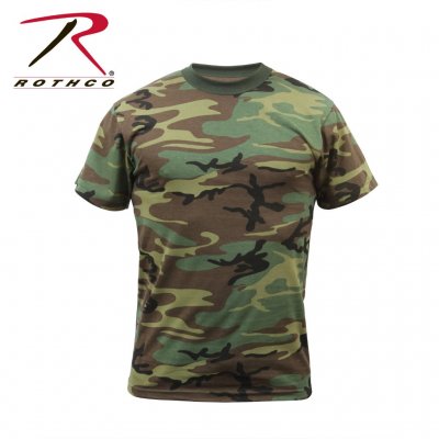 Camo Rothco T-Shirt Woodland Camo