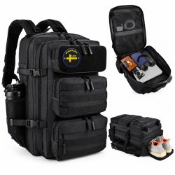 Army Gross Taktisk Rygsæk med Skorum & MOLLE 65L – Sort