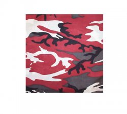 US Bandana i Röd camouflage