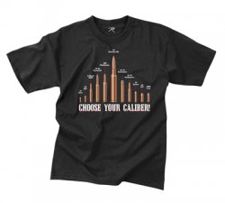 Rothco T-Shirt Svart CHOOSE YOUR CALIBER