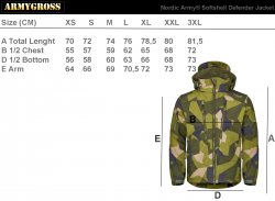 Nordic Army® Softshell Defender Jacka - M90 Camo