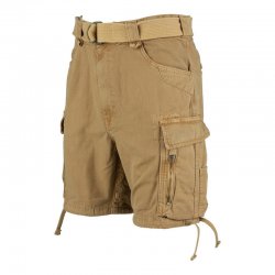 Fostex pantalones cortos cargo para hombre en canvas 100% algodón – Sand