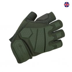 Brittisk Alpha Fingerless Tactical Handskar - Green