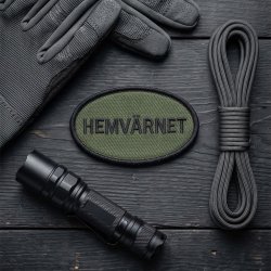 Home Guard fabric patch – Swedish patch with hook-and-loop backing