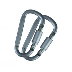 Lockable Carabiner - Metalgray