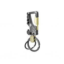Carabiner, keychain bottle opener - Black-Gold