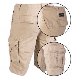 Miltec Vintage Stonewashed Shorts - Khaki