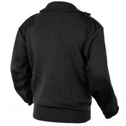 Mil-Tec Knitted Wool Jacket with Zipper – Black