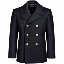 Mil-Tec Skipperjakke Pea Coat – Marineblå