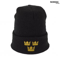 Tre Kronor Royal Wool Watch Cap - Black