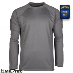 Mil Tec Quick Dry Långärmade T-Shirts - Grå