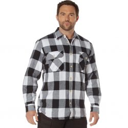 Original US Flannelskjorte – Hvid/Sort