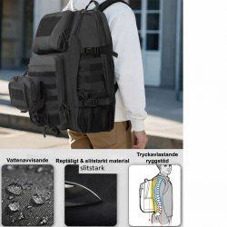 Nordic Army Voyager-1 Taktisk Ryggsekk – Svart