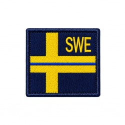 Tygmärke SWE - Kvadratisk - Marinblå