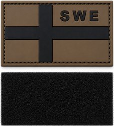 Nordic Army Swedish Flag SWE - Mörk Brun