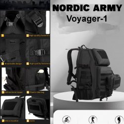 Nordic Army Voyager-1 Taktisk Ryggsekk – Svart