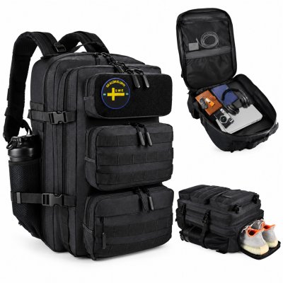 Army Gross Taktisk Rygsæk med Skorum & MOLLE 65L – Sort