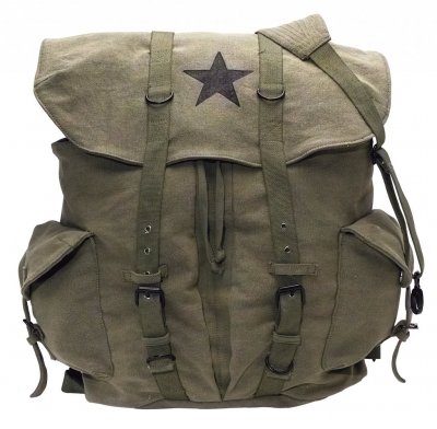 Rothco VINTAGE STAR ryggsöck Oliv grön 30L